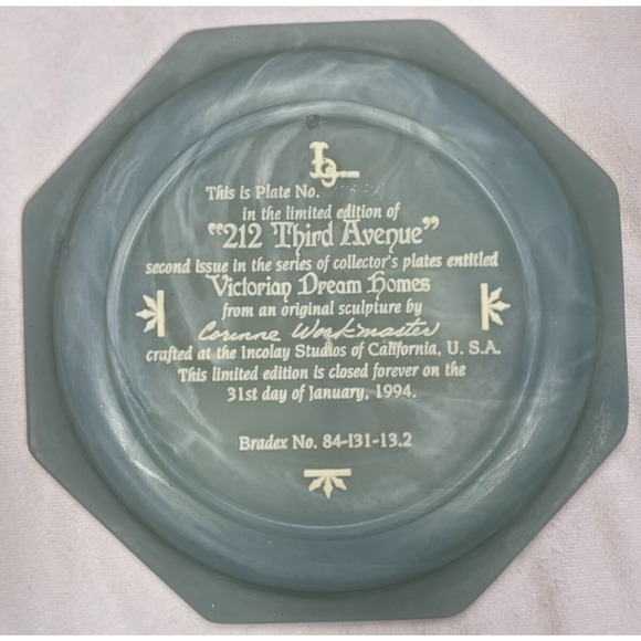 Incolay Studios Victorian Dream Homes Plates 125 Main & 212 Third Ave Lot of 2 - Picture 13 of 15